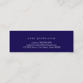 手でスケッチした名前(ハート青) スキニー名刺 (裏面)