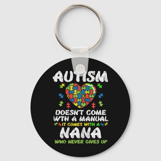 手でナナを使わない来可愛い自閉症をつかむ キーホルダー (正面)