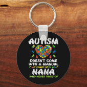 手でナナを使わない来可愛い自閉症をつかむ キーホルダー (正面)