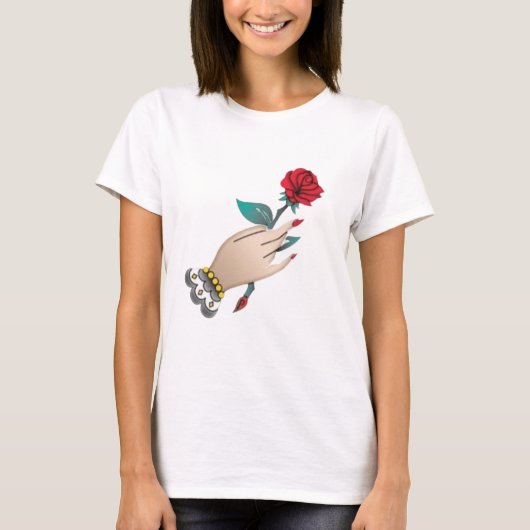 手でバラTシャツを» Tシャツ (正面)
