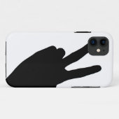 手でピースサイン Case-Mate iPhoneケース (裏面(横))