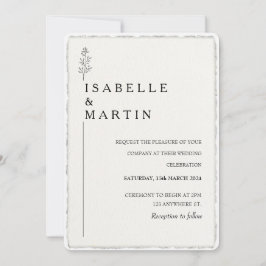 手でフェイク引き裂かれたスクリプト写真のエッジ結婚の 招待状