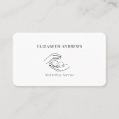 手でベビーを握モダンる 名刺 (正面)