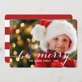 手でメリーレタリング |ホリデーカード シーズンカード (正面/裏面)