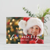 手でメリーレタリング |ホリデーカード シーズンカード (スタンド正面)