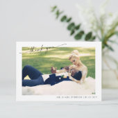 手でモダンレタス2写真結婚ありがとう サンキューカード (スタンド正面)