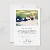 手でモダンレタス2写真結婚ありがとう サンキューカード (裏面)