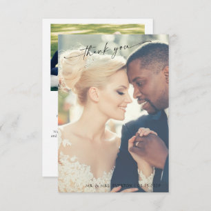 手でモダンレタス2写真結婚ありがとう サンキューカード