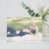 手でモダンレタス2写真結婚ありがとう サンキューカード (スタンド正面)