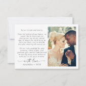 手でモダンレタス2写真結婚ありがとう サンキューカード (裏面)