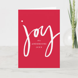 手でモダンレタージョイ赤の非写真 シーズンカード