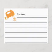 手でモダンレタータンジェリンウィスクレシピカード (裏面)