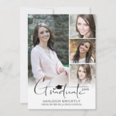 手でモダン手紙を書いた大学院のキャップ5枚の写真 案内状 (正面)