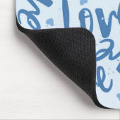 手でランダムな愛を描いた青 マウスパッド (コーナー)