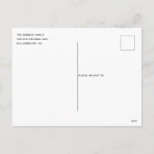 手でレタモダンーされたスタイルクリスマスカード シーズンポストカード (裏面)