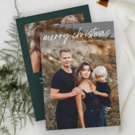 手でレタモダンー2写真クリスマス シーズンカード