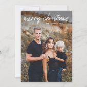 手でレタモダンー2写真クリスマス シーズンカード (正面)