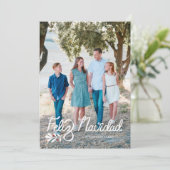 手でレターフェリズNavidad写真クリスマスカード シーズンカード (スタンド正面)