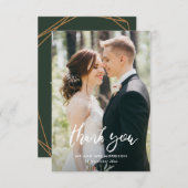 手でレターブラシ結婚タイポグラフィの感謝していユーザ サンキューカード (正面/裏面)