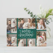 手でレターメリークリスマスグリーン7の写真 シーズンカード (スタンド正面)