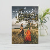 手でレターレジョイスのクリスマスフォト シーズンカード (スタンド正面)