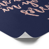 手でレター詩編16:11バラ金箔 ポスター (角)