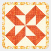 手で刺すような顔 スクエアシール (正面)