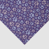 手で動物の紋様を紫とピンクで捺染 薄葉紙 (詳細)