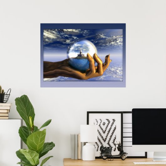 手で夢を見る ポスター (ホームオフィス)