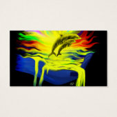 手で太陽の下にいるイルカ (裏面)