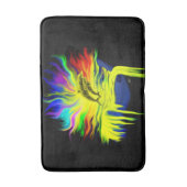 手で太陽の下にいるイルカ バスマット (正面縦)