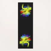 手で太陽の下にいるイルカ ヨガマット (正面)