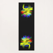 手で太陽の下にいるイルカ ヨガマット (裏面)