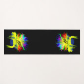 手で太陽の下にいるイルカ ヨガマット (正面(横))