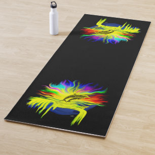 手で太陽の下にいるイルカ ヨガマット
