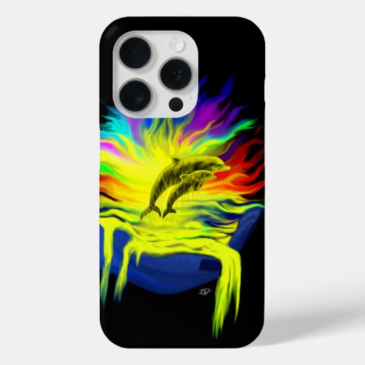 手で太陽の下にいるイルカ Case-Mate iPhoneケース (裏面)