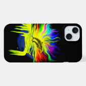 手で太陽の下にいるイルカ iPhoneケース (裏面横)