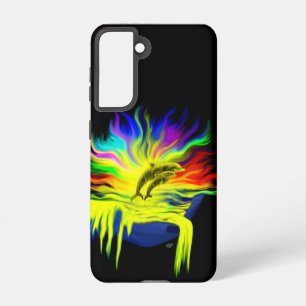 手で太陽の下にいるイルカ SAMSUNG GALAXY S21ケース