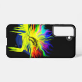 手で太陽の下にいるイルカ SAMSUNG GALAXYケース (裏面横)