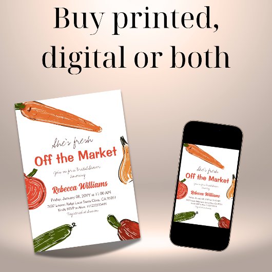 手で市場から新たに引き出されたブライダルシャワー 招待状