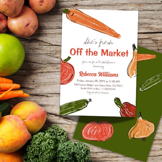 手で市場から新たに引き出されたブライダルシャワー 招待状