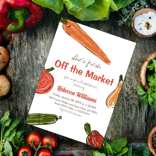 手で市場から新たに引き出されたブライダルシャワー 招待状