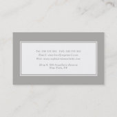 手で引いたレースのクレフターブロガーの宣伝 予約カード (裏面)