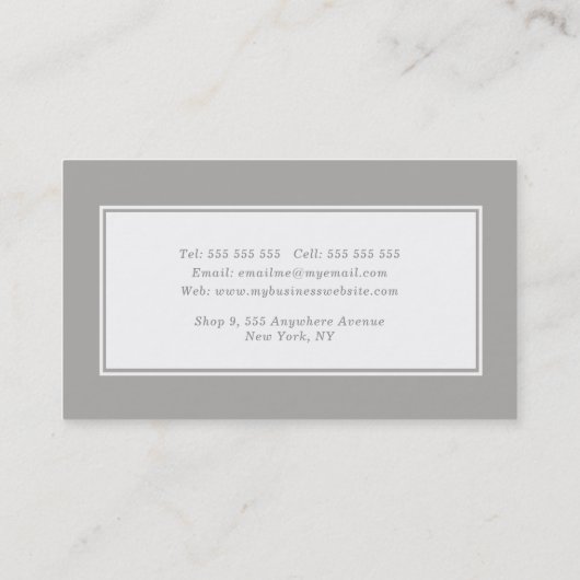 手で引いたレースのクレフターブロガーの宣伝 予約カード (裏面)