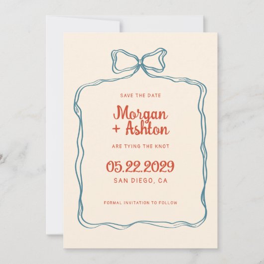 手で引いた弓のフレ結婚ーム セーブザデート (正面)