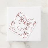 手で引いた赤ちゃん服の赤ちゃんシャワーをポップ・アートの浴びる フェイバータグ (インサイチュ)