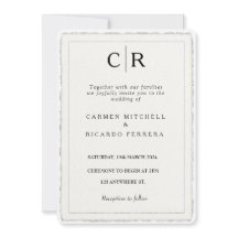 手で引フェイクき裂いたスクリプモダントのエッジ招待状