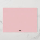 手で手紙を書いたイースター恵み写真 箔シーズンカード (裏面)