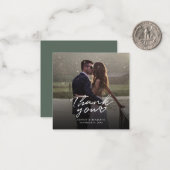 手で手紙を書いた結婚式の日の写真ありがとう ノートカード (正面/裏面インサイチュ)