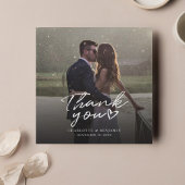 手で手紙を書いた結婚式の日の写真ありがとう ノートカード